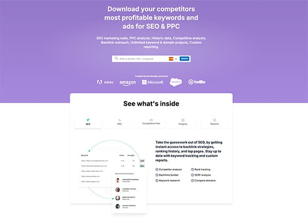 SpyFu Herramienta SEO Gratis