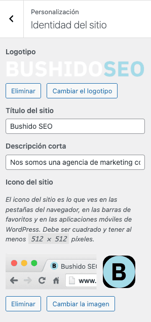 Cambiar el logo en WordPress