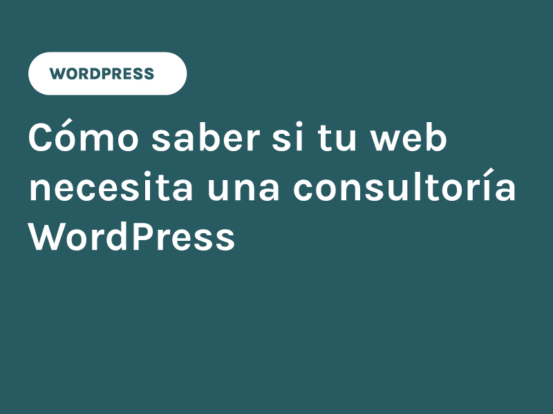 Cómo saber si tu web necesita una consultoría WordPress