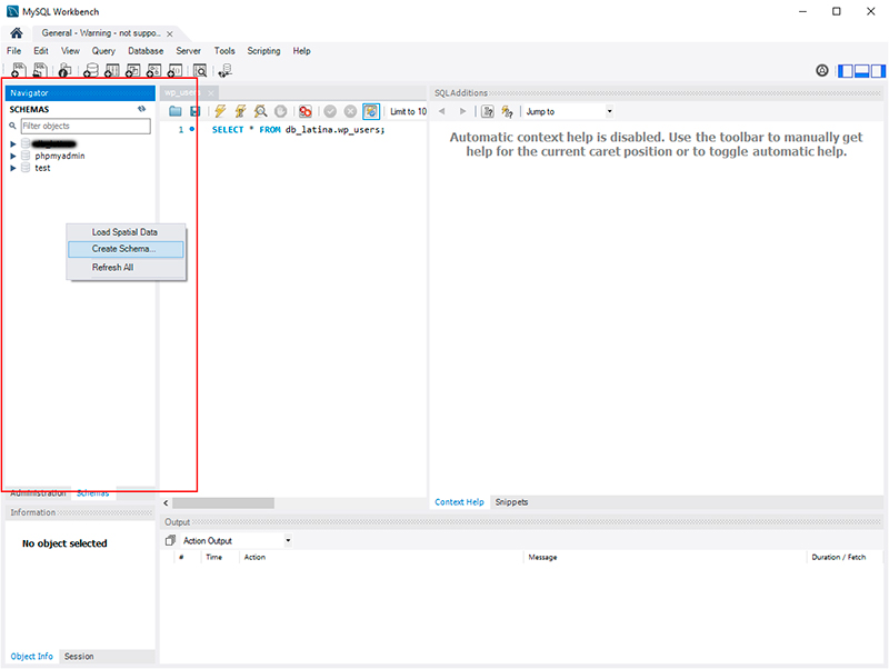 Crear base de datos con MySQL WorkBench