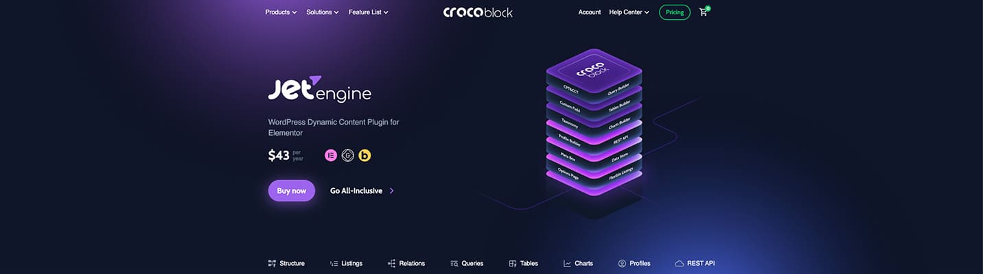 Crocoblock plugin para Elementor JetEngine