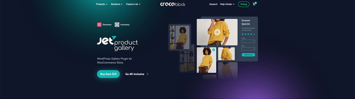 Crocoblock plugin para Elementor JetProductGallery