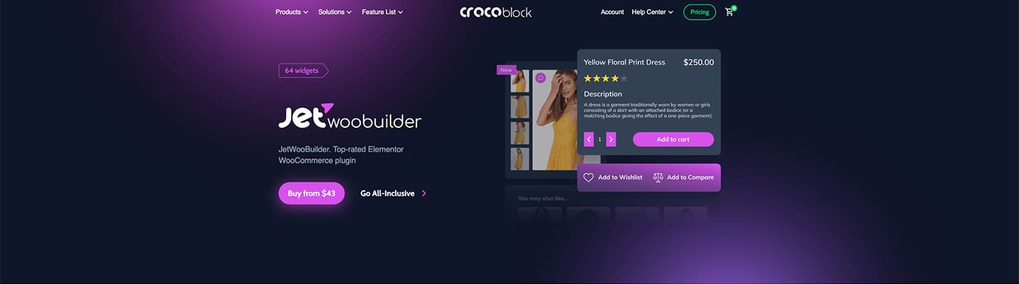 Crocoblock plugin para Elementor JetWooBuilder