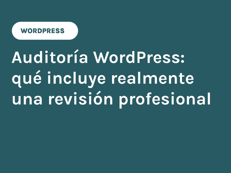 Auditoría WordPress: qué incluye realmente una revisión profesional